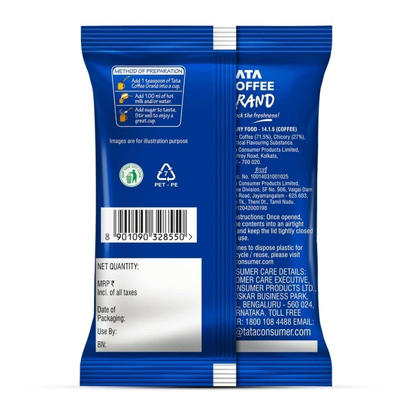 Tata Classic Instant Coffee, 50g Pouch - 50g, Tata
