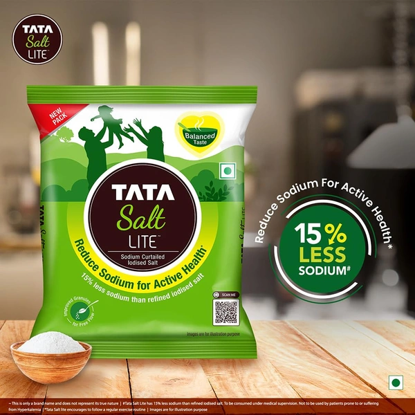 Tata Salt Lite, Low Sodium, 1kg - 1kg, Tata