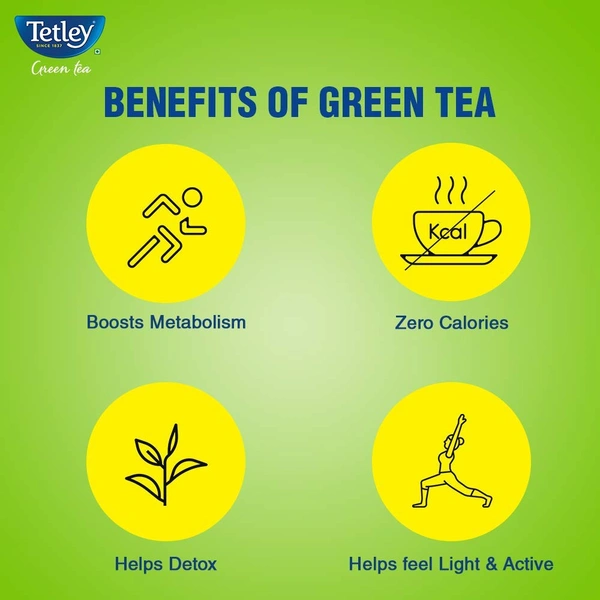 Tetley Green Tea 25 Tea Bags(1.4gx25) - 25 units, Tetley