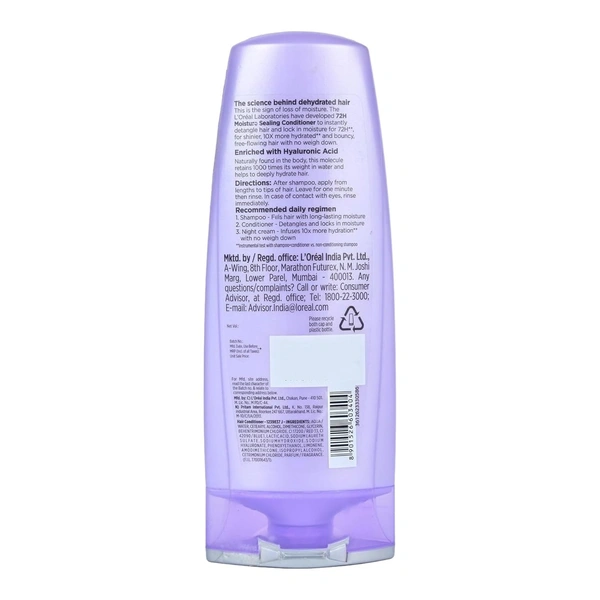 L'Oreal Paris Hyaluron Moisture 72H Moisture Sealing Conditioner - 175ml - 175ml, L'Oreal
