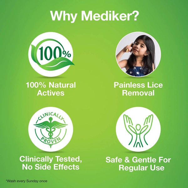 Mediker Anti-Lice Treatment Shampoo, 50 ml - 50ML, Mediker