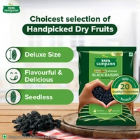 Tata Sampann 100% Pure Afghani Black Raisins Seedless 200g - 200g, Tata Sampann