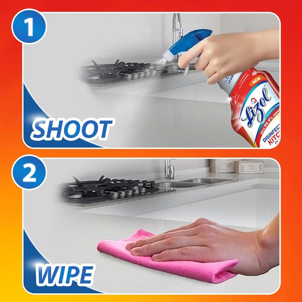 Lizol Kitchen Cleaner Spray - 450ml - 400ml, Lizol