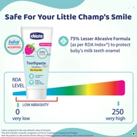 Chicco Toothpaste for Kids, Best for Baby (1y-6y), Strawberry Flavour, 50g - 50g, Chicco