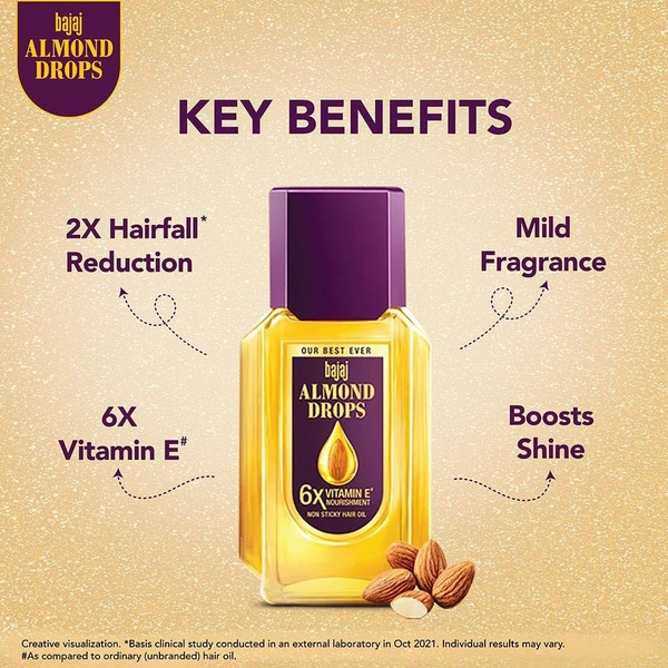 Bajaj Almond Drops Hair Oil, 185ml - 185ml, Bajaj