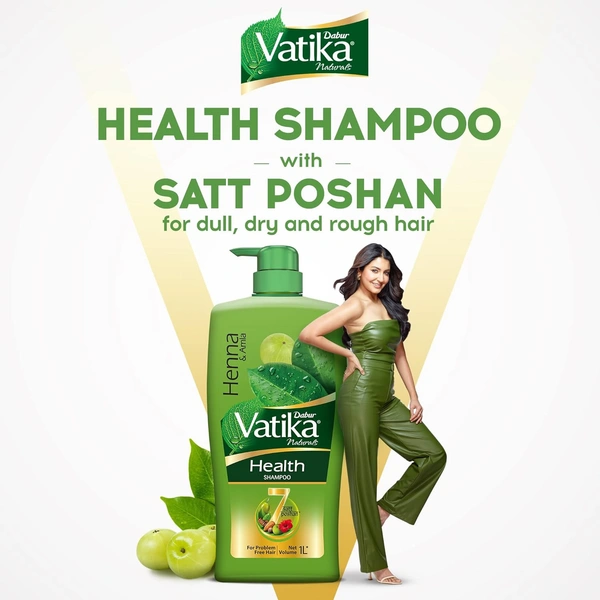 Dabur Vatika Health Shampoo - 1L - 1000ml, Dabur