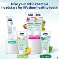 Chicco Toothpaste for Kids, Best for Baby (1y-6y), Strawberry Flavour, 50g - 50g, Chicco