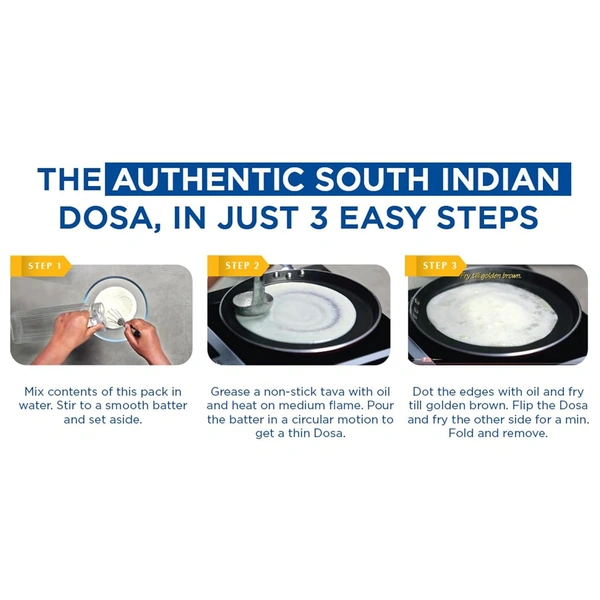 Gits Instant Rice Dosa Breakfast Mix, Makes 20 per Pack, Pure Veg,500g - 500g, Gits