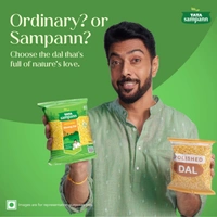 Tata Sampann Unpolished Moong Dal (Split), 1Kg  - 500g, Tata