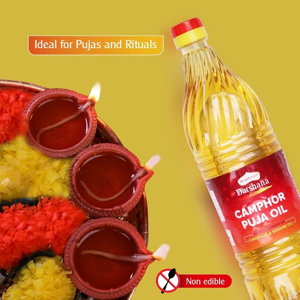 Shubhkart Darshana Camphor puja Oil 900ml - 900ml, Subhkart Darshana