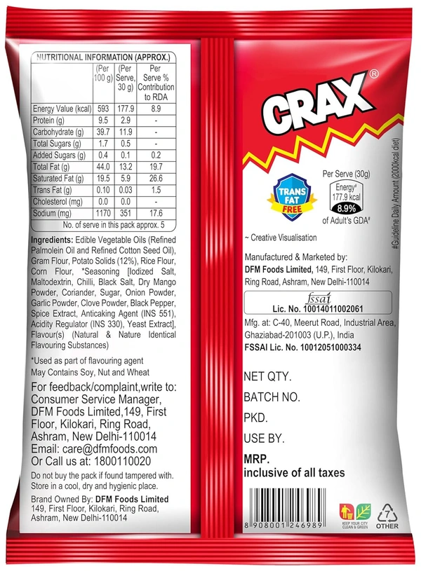 Crax Aloo Bhujia Namkeen 160g - 160g, Crax