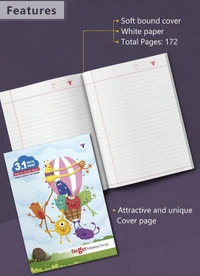 Three Subject Notebook -172 Pages  - 18 X 24 (57GSM) - 172 Pages