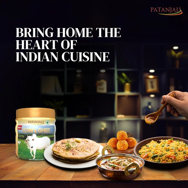 Patanjali Pure Danedar Cow Ghee with Rich Aroma 500ml Jar - 500g, Patanjali