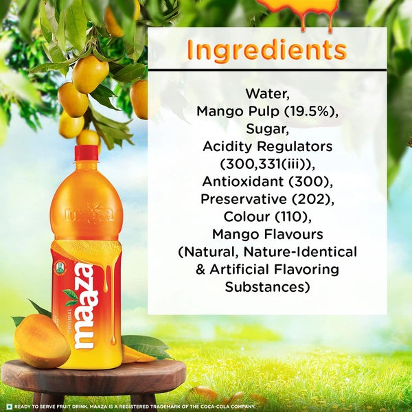 Maaza Mango Drink, Original Flavour, 1.2 L PET Bottle - 1.2Ltr, Maaza
