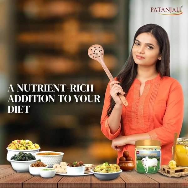 Patanjali Pure Danedar Cow Ghee with Rich Aroma 500ml Jar - 500g, Patanjali