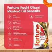 Fortune Premium Kachi Ghani Pure Mustard Oil 910g - 910g, Fortune