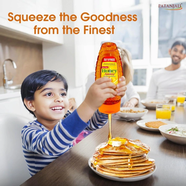 Patanjali Honey Squeezy,Natural Honey (400g x 2) - 400x2, Patanjali