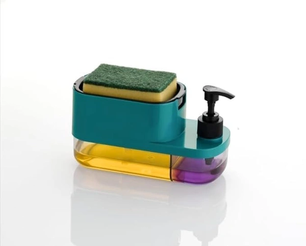 Cookzella Kitchenware 3 in 1 Soap Pump Dispenser Dish 1Unit - 10L x 5W x 15H Centimeters