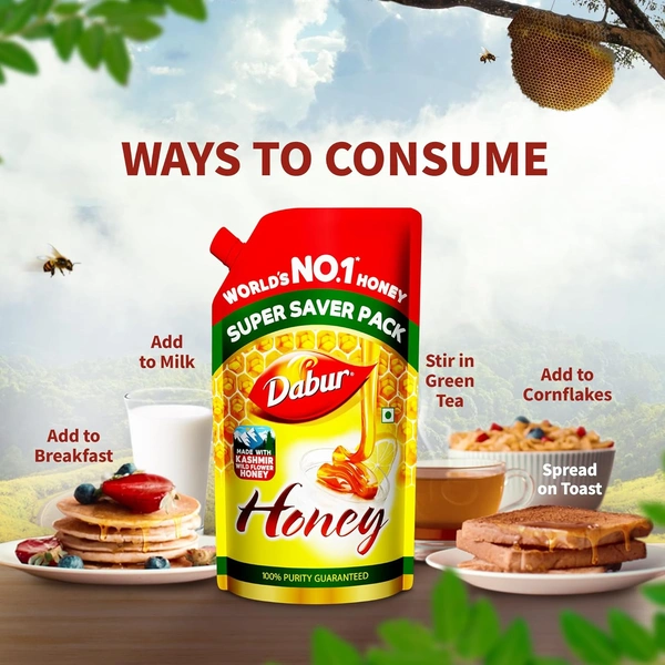 Dabur Honey - 750g Refill Pouch - 750ml, Dabar