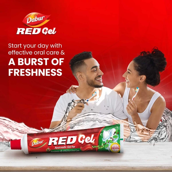 Dabur Red Gel Ayurvedic Toothpaste (150gx2) - 150gx2, Dabur