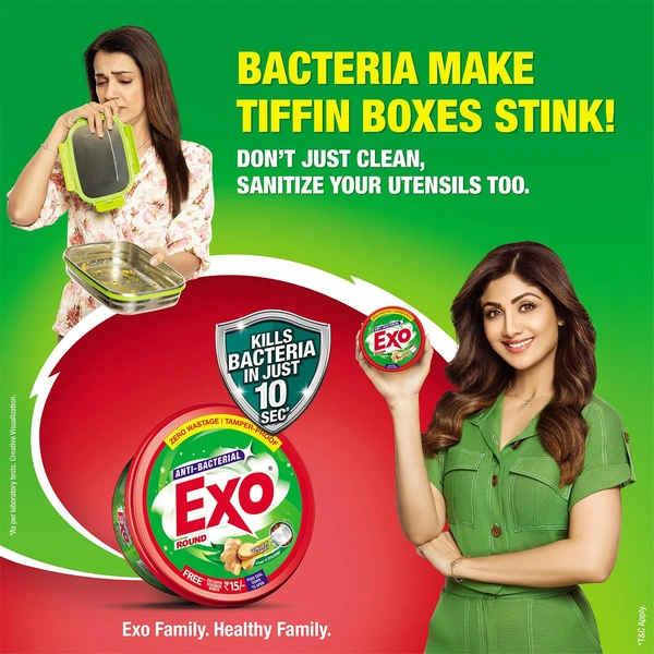 Exo 700 gm Dishwash tub with scrubber - 700g