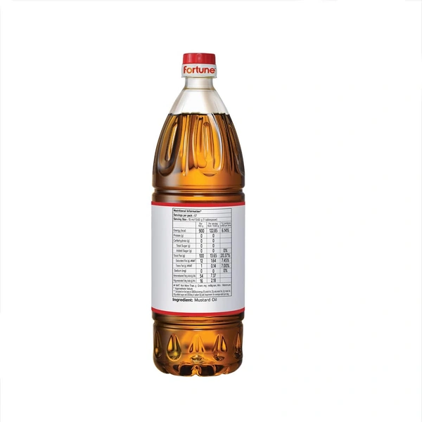 FORTUNE Premium kachi ghani pure Mustard Oil PET Bottle (Sarson Tel)  (910 g) - (910 g), Fortune