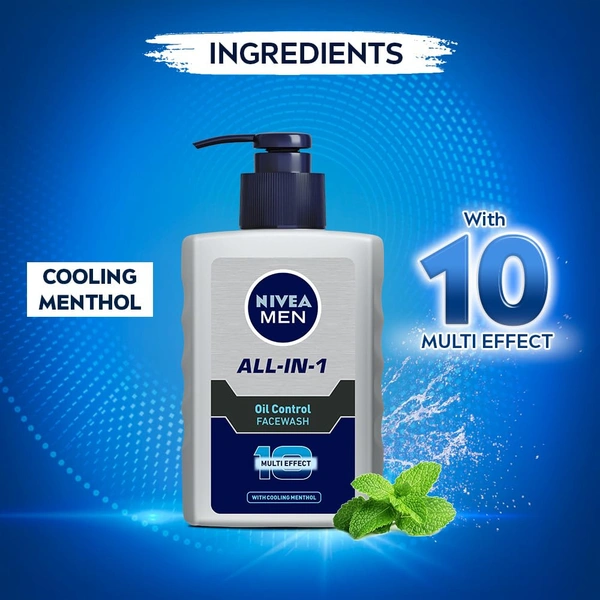 NIVEA MEN All in 1 Oil Control -150Ml - 150Ml, NIVEA