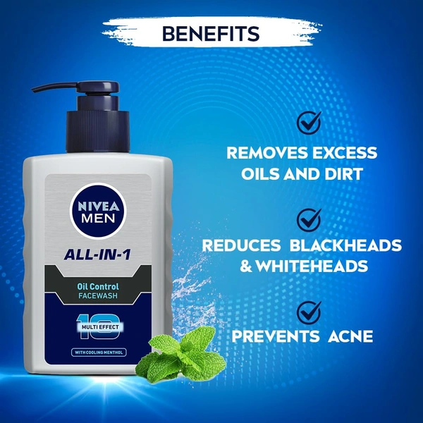 NIVEA MEN All in 1 Oil Control -150Ml - 150Ml, NIVEA