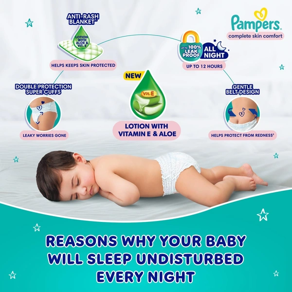 Pampers Complete Skin Comfort Pants (NB, XS) 86 Count, Upto 5kg - (NB,XS) 86 Count, Pampers