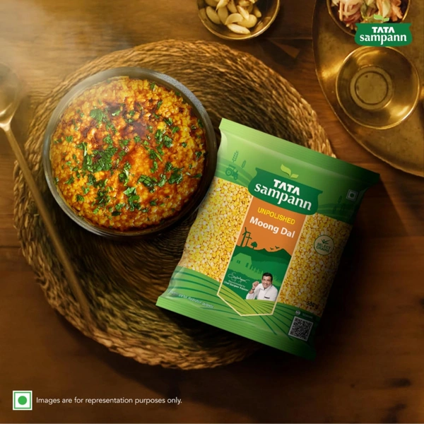 Tata Sampann Unpolished Moong Dal (Split), 1Kg  - 1kg, Tata