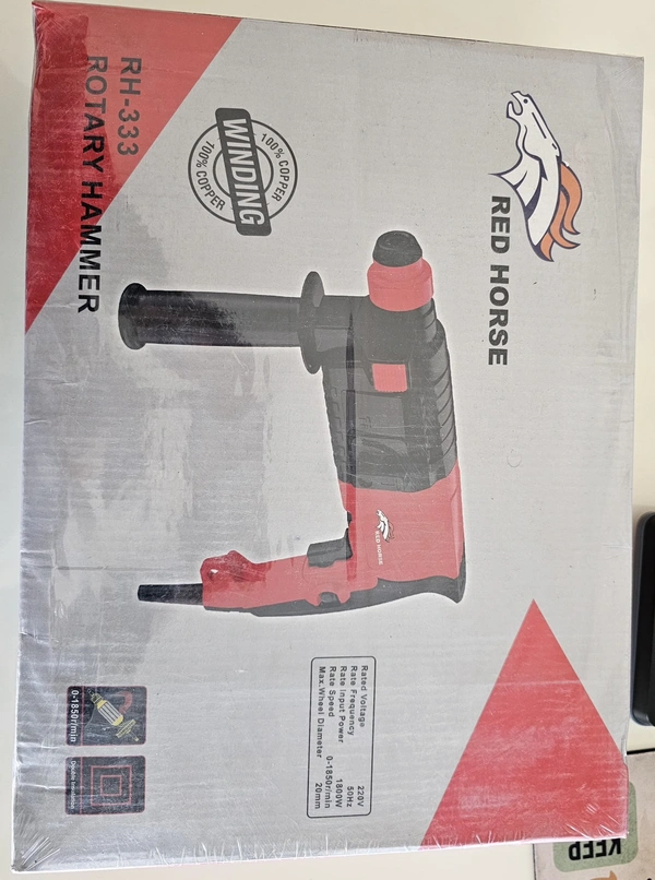 REDHORSE HEAVY DUTY Rotary Hammer Drill 0-1850RPM  (20 mm Chuck Size, 1800 W) - 1 PIECE