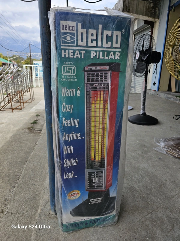 Belco Carbon Fiber Heat Pillar (Carbon Star) | ISI Marked | 1500 Watts Room Heater | Instant Heating - 2 piece