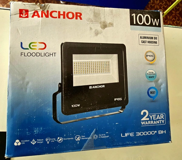 Anchor 100W Flood light 10000 LUMEN WITH 2 Year Warranty  - 1 piece