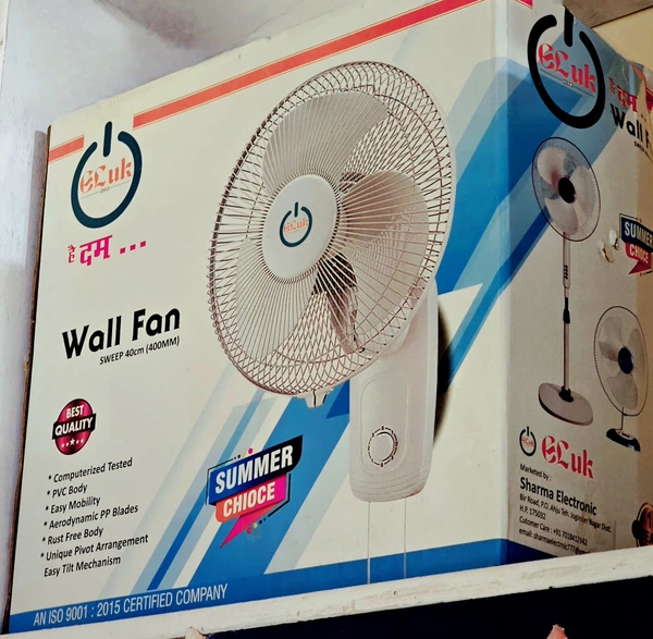 Pedestal fan 400MM ELUK 1 year warranty - 1 piece, White
