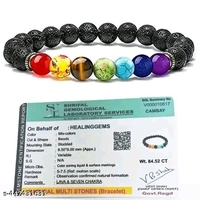 7 Chakra Heart Healing Breaslet With Natural Healing Crystal 🔮। - Free Size