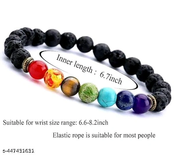 7 Chakra Heart Healing Breaslet With Natural Healing Crystal 🔮। - Free Size