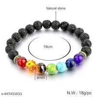 7 Chakra Heart Healing Breaslet With Natural Healing Crystal 🔮। - Free Size