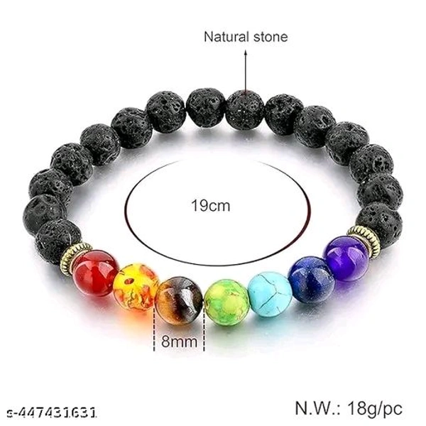 7 Chakra Heart Healing Breaslet With Natural Healing Crystal 🔮। - Free Size