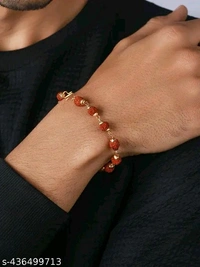 Rudraksha Gold Breaslet For Possetive Energy And Health। - Free Size