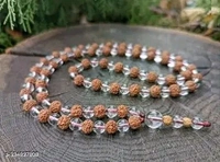 Rudraksha Mala Original High  Quality And White Mothi Mala। For Hindu Dharma 🚩🚩 । - Free Size