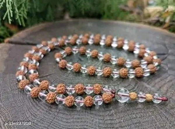 Rudraksha Mala Original High  Quality And White Mothi Mala। For Hindu Dharma 🚩🚩 । - Free Size