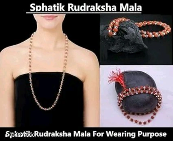Rudraksha Mala Original High  Quality And White Mothi Mala। For Hindu Dharma 🚩🚩 । - Free Size