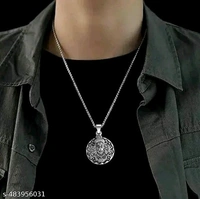 Bajrangbali Powerful Silver Locket Pack Of 4। Bagrang Bali Silver Chain Locket For Mens And Womens And Boy's And Girl's। - Silver, Free Size