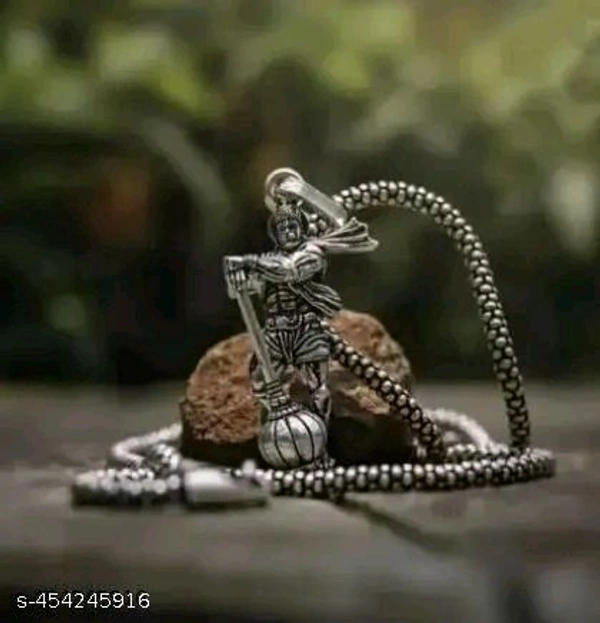 Hanuman Ji Stylish Silver Locket। Bajrangbali Powerful Silver Locket Pack Of 3। Combo Pack 3 - Silver, Free Size