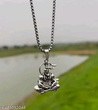 Bagrangbali Powerful Silver Locket। Hanuman Ji Stylesh Pendant Locket। - Silver, Free Size