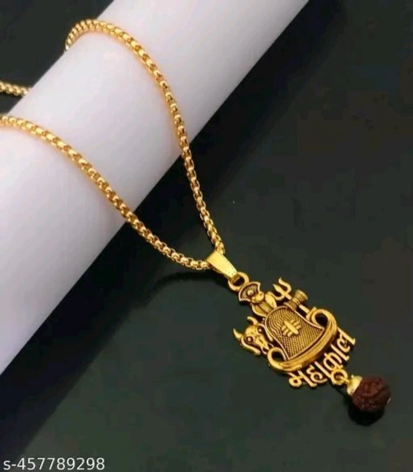 Trending New Stylesh Religious gold Plated Lord Shiva Mahadev Mahakal Powerful Locket। Lord Shiva Mahakal Gold Locket। - Pirate Gold, Free Size