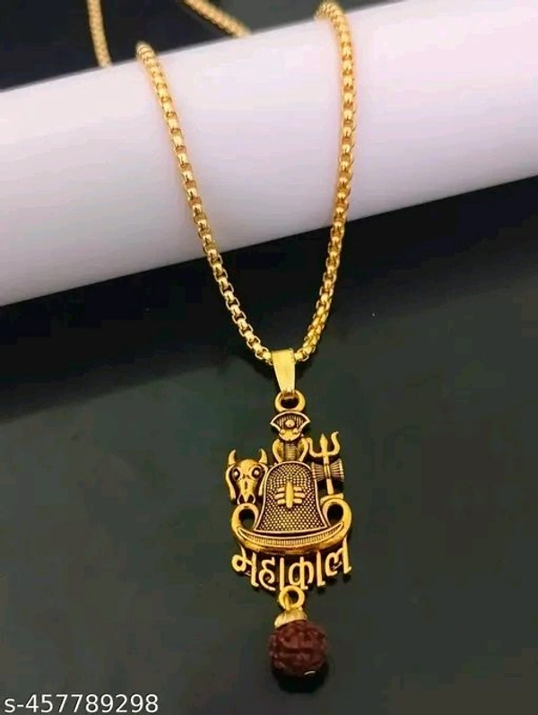 Trending New Stylesh Religious gold Plated Lord Shiva Mahadev Mahakal Powerful Locket। Lord Shiva Mahakal Gold Locket। - Pirate Gold, Free Size
