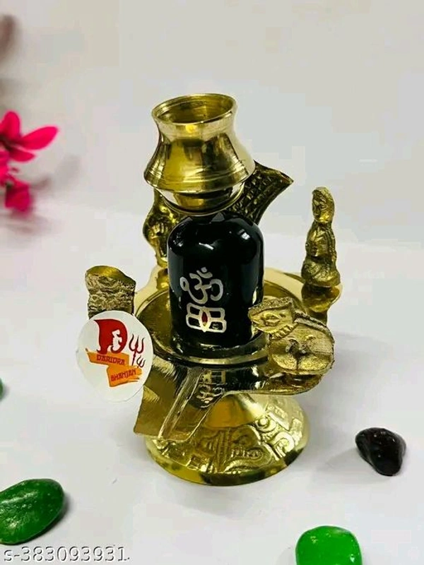 Shiv Lingam With Full Doucration। Mahadev Shivling And Natural Healing Crystal Statue। - Height: - 11 inch