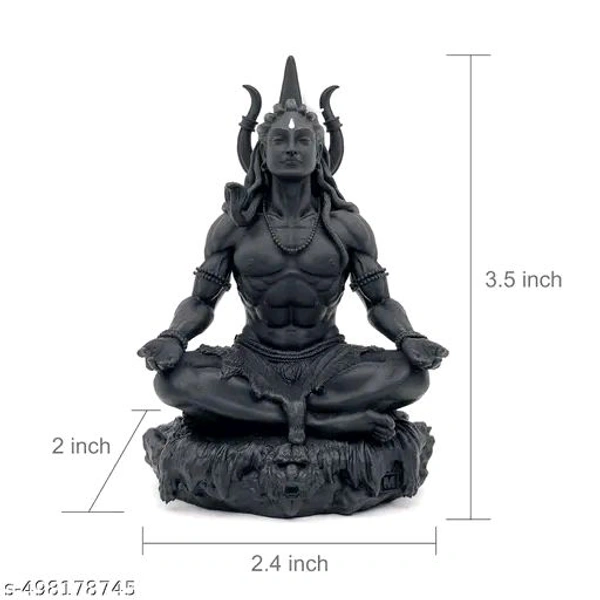 Shiv Ji Murti Maha Adiyogi Style Lord Shiva Statue। Mahakal Best Marble Statue।  - Height:- 8 Inch