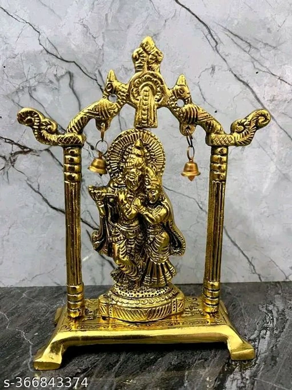 Gold Plated Radha Krishna idol। Radha Krishna Golden idol।  - Free Size, Pirate Gold